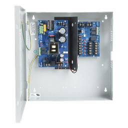 Fuente de Poder con Respaldo, 12 o 24 Vcc, 6 A, 72 W, 5 Salidas, Entrada 115 Vca, Para Control de Acceso y CCTV