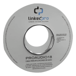 Cable 18/2 para audio, perfecto para bocinas y micrófonos, bobina de 152M(500ft)