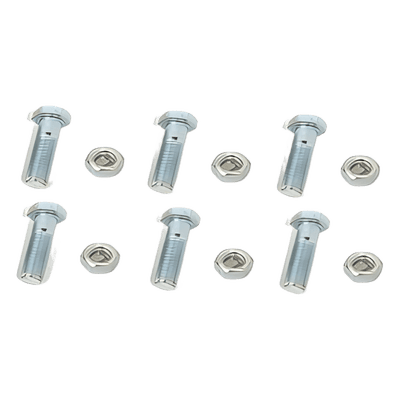 Paquete de 6 tornillos con tuercas de acero inoxidable 1/4 x 1 1/4”.