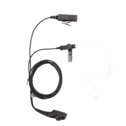 Micrófono-Audífono de 2 Hilos / Tubo Acústico Transparente / Grado Médico / PTT Separado / Conector Multipin