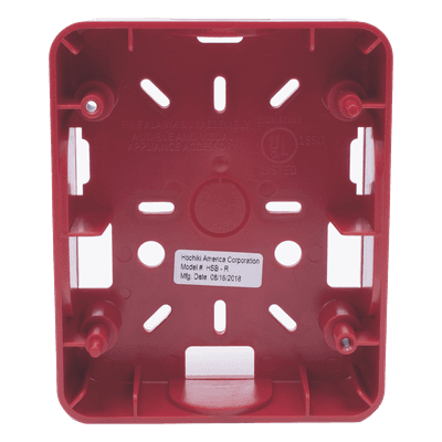 Caja Trasera Resistente a la Intemperie, Roja (para usar con la serie de estrobos HE) (0500-06360) De Hochiki 