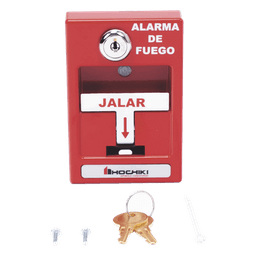 Estación Manual Direccionable / Acción Simple / Cerradura con Llave / LEDs Bicolor / Construcción Metálica / 14 AWG