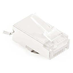Conector RJ45 para Cable FTP/STP Categoría 5E - Blindado con Pin a Tierra