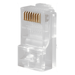 Conector RJ45 / Cat6 / UTP / Sin Blindaje / Interior / Paquete 100 Piezas