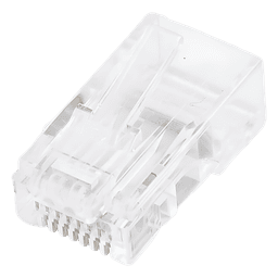Conector RJ45 / Cat6 / UTP / Sin Blindaje / Interior / Paquete 100 Piezas