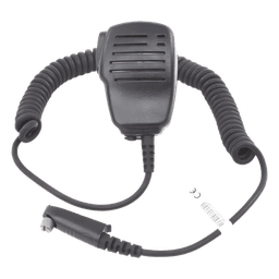 Micrófono-Bocina para Radio / Diseño Compacto y Ligero / Entrada 3.5 mm para Audífonos / Cable Reforzado con Kevlar 40 kg / Clip Rotativo Ajustable / PTT Táctil