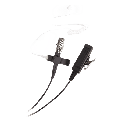 Micrófono-Audífono de Vigilancia / 2 Hilos / Tubo Acústico de Grado Médico / PTT Remoto / Compatible con Kenwood NX Series