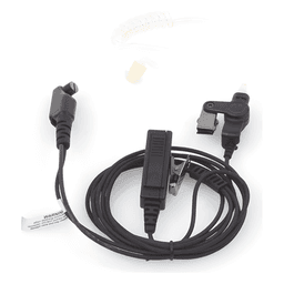 Micrófono de Solapa / 2 Hilos / Conducción Auricular Transparente / PTT 220,000 Ciclos / Quick Connect / Twist Connect