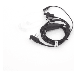Micrófono de Solapa / 3 Hilos / Tubo Acústico PU Grado Médico / PTT 220,000 Ciclos / Quick Connect / Fijación por Tornillos