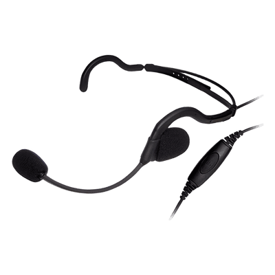 Diadema tras la cabeza / Boom flexible / Cable PU reforzado con Kevlar / Compatible ICOM IC-F11/14/3000/4000 Series