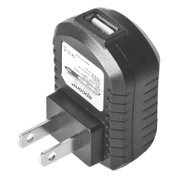 Cargador USB profesional de 1 Puerto, de 5 Vcc, 1 Amper Para Smartphones y Tablets; Voltaje de entrada de 100-240 Vca