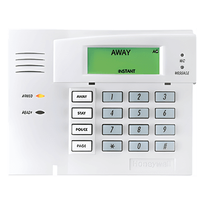 Teclado inalámbrico bidireccional de palabra fija con 4 teclas de función, para paneles Honeywell LYNX y VISTA