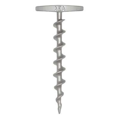 Ancla Tornillo RE-USABLE de 9” (23 cm) de Largo con Maneral de 4” (10 cm). No requiere Herramientas.