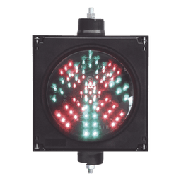 Semáforo LED / Diámetro 20 cm / 81 LEDs / IP65 / 110 VCA / 6 W / Intensidad 500 cd Rojo / 400-600 cd Verde