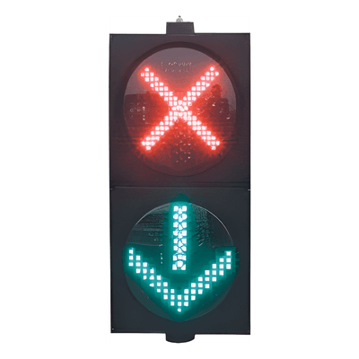 Semáforo LED Doble / Alto y Siga / 81 LEDs de Alta Potencia / 6 W / 110 VCA / -40°C a +80°C / IP Sellado