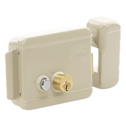 Cerradura Eléctrica / Incluye Llave / Derecha/ Con Botón integrado /Exterior