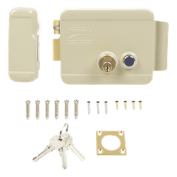 Cerradura Eléctrica / Incluye Llave /Con Botón integrado / Izquierda / Exterior