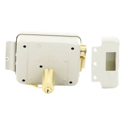 Cerradura Eléctrica / Incluye Llave /Con Botón integrado / Izquierda / Exterior