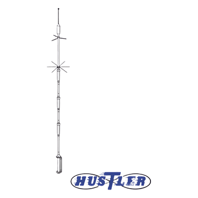 Antena HF, Base, Banda de 10, 15, 20, 40, 75 y 80 mts. 1000 Watt, UHF Hembra, No se Incluyen los Radiales de Piso.