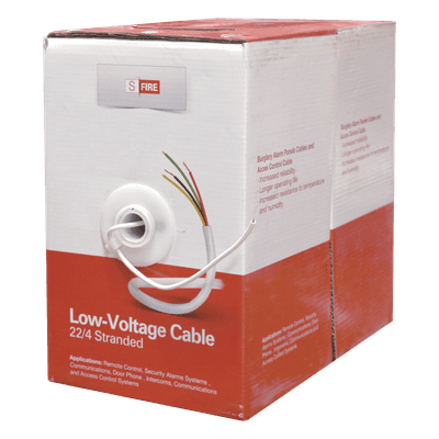 Cable 100% Cobre INDUSTRIAL/  4 x 22 AWG/ de color blanco / 305m / para aplicaciones en sistemas de Intrusión / Control de Acceso y TV Porteros