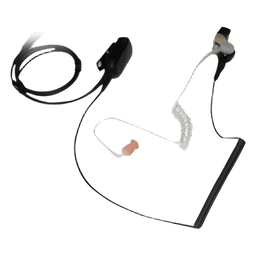 Micrófono de Solapa con Audífono / Tubo Acústico Transparente / PTT Integrado / Cable Poliuretano Trenzado / Compatible Motorola MOTOTRBO