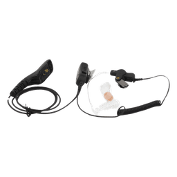 Micrófono de Solapa con Audífono / Tubo Acústico Transparente / PTT Integrado / Cable Poliuretano Trenzado / Compatible Motorola MOTOTRBO
