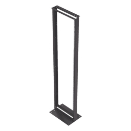 Rack de 2 Postes, Estándar 19", 45 Unidades, Fabricado en Acero, Base "L" para Anclar a Piso.
