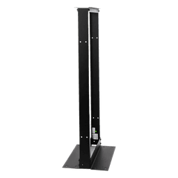 Rack de 2 Postes, Estándar 19", 24 Unidades, Fabricado en Acero, Base "L" para Anclar a Piso.
