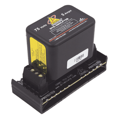Protector Modular 75 V / 2 Pares / Base Desmontable / Snap-Track / Voz Datos y Señalización
