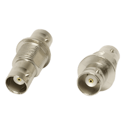 Adaptador Coaxial Doble / BNC Hembra a BNC Hembra / Montaje Chasis / 50Ω / Bronce Niquelado