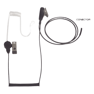Micrófono-Audífono de Tubo Acústico / Grado Médico / PTT de Alta Resistencia / Cable Kevlar / Conector 2 Pines