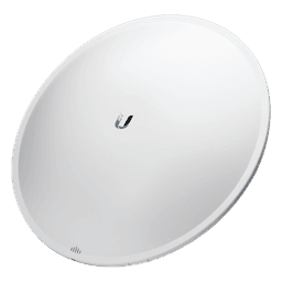 PowerBeam airMAX AC hasta 450 Mbps, frecuencia 5 GHz (5150 - 5875 MHz) con antena tipo plato de 27 dBi, radomo incluido
