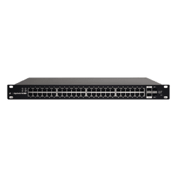 EdgeMAX Switch Administrable 48 Puertos Gigabit, PoE+/Pasivo 24V, 2 SFP, 2 SFP+ 10G, 500W