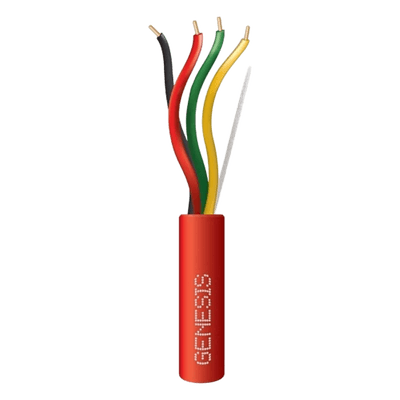Bobina de 305 Metros (1000 Pies) de Alambre / 4 x 18 AWG / Riser / Tipo FPLR-CL3R / Resistente al Fuego / Color Rojo / Para Sistemas Contra Incendio o Sistemas de Evacuación