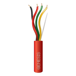 Bobina de 305 Metros (1000 Pies) de Alambre / 4 x 18 AWG / Riser / Tipo FPLR-CL3R / Resistente al Fuego / Color Rojo / Para Sistemas Contra Incendio o Sistemas de Evacuación