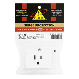 Protector Plug Pared / 120 VCA 15 A / 40,000 A / LED Diagnóstico / Transformadores de Alarma