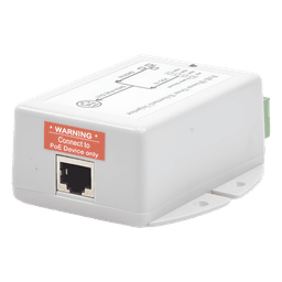 Inyector POE para Aplicación Solar, Entrada 9-36 Vcc, Salida Pasivo en 24 Vcc 10/100/1000 Mbps, Hasta 19 Watts