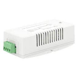 Inyector POE Para Aplicación Solar, Entrada 10-15 Vcc, Salida en 56 Vcc, 802.3 af/at, 10/100/1000 Mbps, Hasta 35 Watts