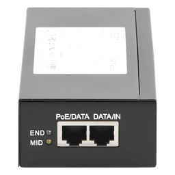 Inyector Super Hi-PoE / 56 Vcc / 60 Watts / Para Domos HIKVISION PTZ / IP (-AE / DE) / Soporta 802.3 af / at / Para Aplicaciones de CCTV