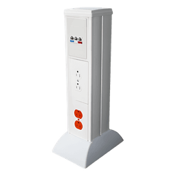 Mini Columna para Concentrar, Distribuir y Ordenar Cables de Energía Eléctrica o Puertos de Datos de Telecomunicaciones (10000-01000)