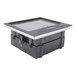 Caja de Piso para Dos Módulos Universales (Socket M2), para Alimentación Eléctrica y Redes de Datos (11000-33401) No Incluye Faceplates