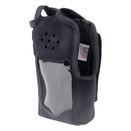Funda Protectora de Nylon / Lazo Ajustable para Cinto / Capuchón con Broches / Visor Frontal Transparente / Compatible con Radios Icom IC-F50/F60 Series