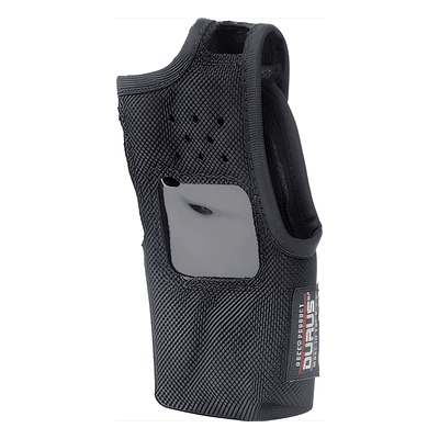 Funda de nylon para radio / Lazo-cinto ajustable / Capuchón auto-adherible / Visor frontal transparente / Compatibilidad 12 modelos Icom