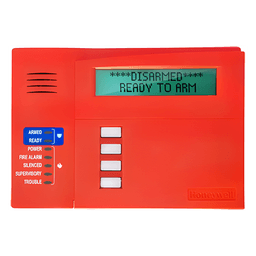 Teclado Alfanumérico LCD 2 Líneas / Gabinete Rojo / LEDs de Incendio, Supervisión y Falla / Compatible VISTA-32FB, 128FBP, 250FBP