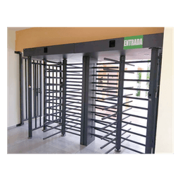 Torniquete de Cuerpo Completo / 4 Ejes de Seguridad / Rotación 90° / 30 Personas por Minuto / Interior/Exterior / 110 VCA / Acero al Carbón con Pintura Gris