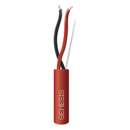 Carrete de Alambre 305 Metros (1000 Pies) / 2 x 16 AWG / Riser / Color Rojo / Tipo FPLR, CL3R, (UL) FT4 / Para Aplicaciones en Sistemas de Detección de Incendio y Sistemas de Evacuación