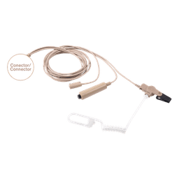 Kit Micrófono-Audífono / 3 Configuraciones de Cable / Tubo Acústico Transparente / Compatible KENWOOD NX-200/300/410 TK-480/2180/3180 / NRR 25 dB
