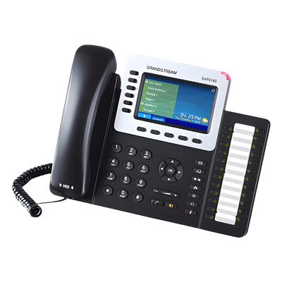Teléfono IP Empresarial / 6 Líneas / Pantalla LCD Color 4.3 pulgadas / 24 Teclas BLF / Bluetooth / PoE / Audio HD / Gigabit Dual Port
