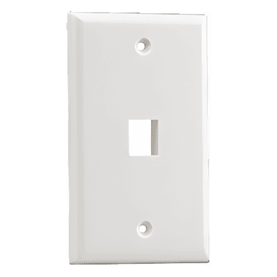 Placa de Pared Vertical / 1 Puerto Keystone / ABS / 69.8 x 114.3 mm (2.75 x 4.5 in) / Marfil