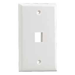 Placa de Pared Vertical / 1 Puerto Keystone / ABS / 69.8 x 114.3 mm (2.75 x 4.5 in) / Marfil